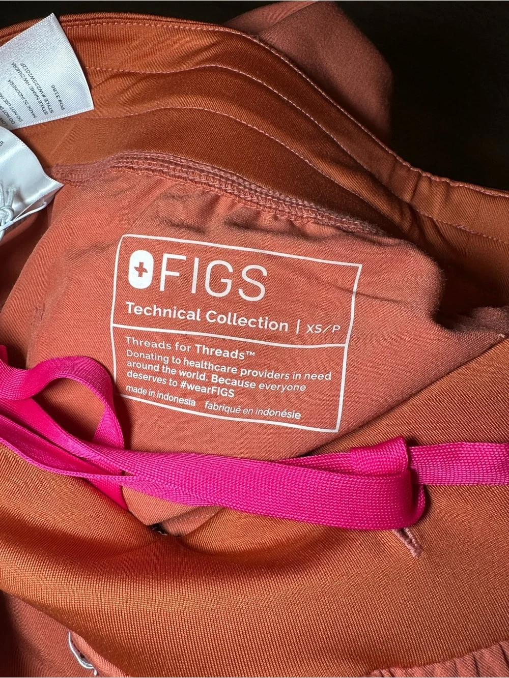 NWT FIGS High Waisted Zamora Jogger Scrub Pants Terracotta XS Petite